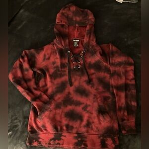 Hot Topic grunge goth black red pullover Hoodie-xs